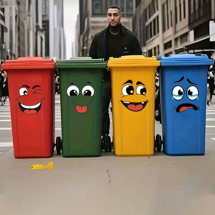 Cartoon Face Sticker Decal 4-Pack: $1.32