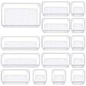15-Piece Clear Plastic Drawer Organizer Set for $4.00 + free shipping w/ $25
