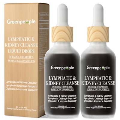 Greenpeople Lymphatic Drainage & Kidney Detox Drops 2-Pack for $11 + free shipping w/ Prime