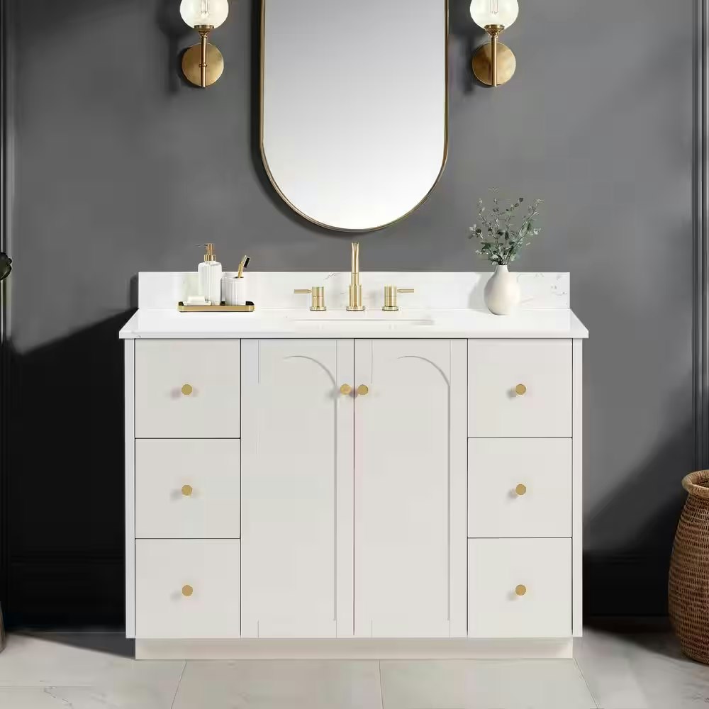 Home Decorators Collection Anabelle 48" Bathroom Vanity w/ Marble Top: $674