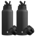 JoyJolt 32-oz. Water Bottles w/ Flip Lid & Sport Straw Lid 2-Pack for $20 + free shipping