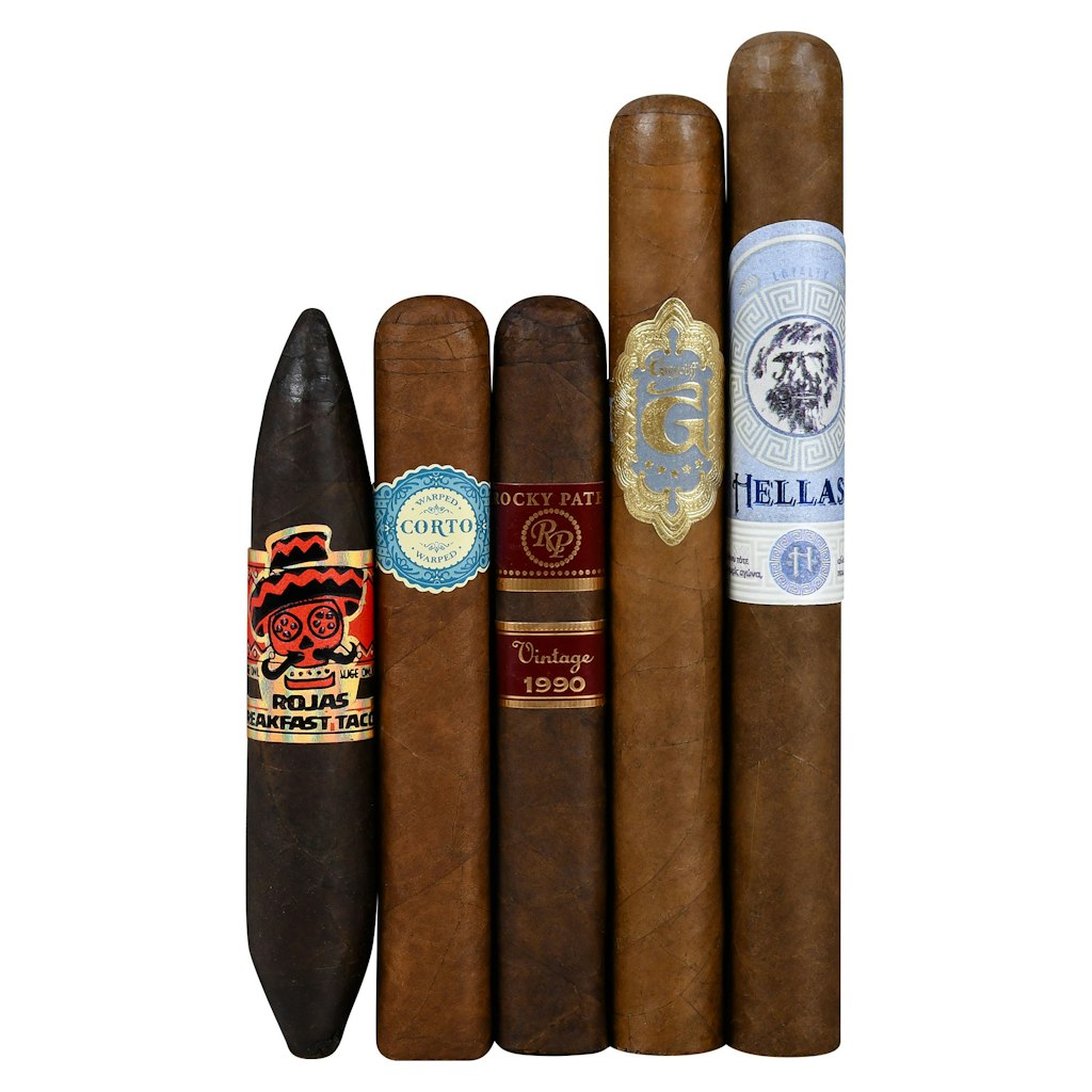 First Class Boutique Corona 5-Star Grip 5-Cigar Sampler: $22