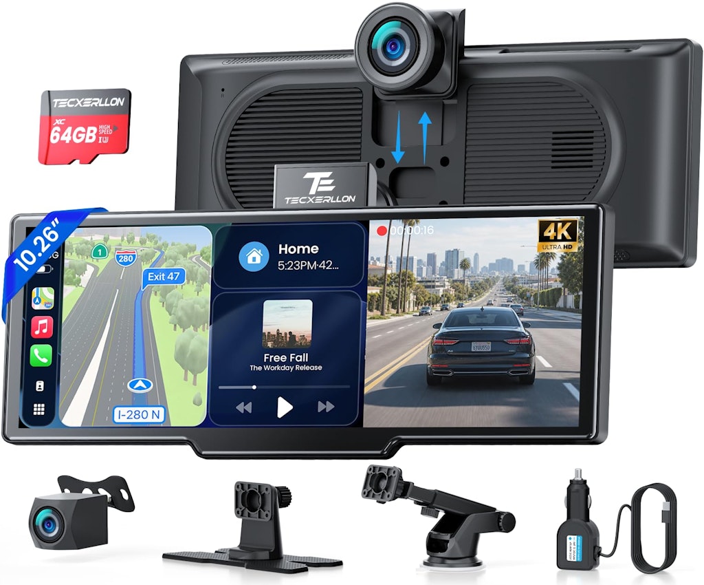 10" Portable Apple CarPlay Screen w/ Dash Cam, GPS & Backup Camera: $88 10" Portable Apple CarPlay Screen w/ Dash Cam, GPS & Backup Camera: $88