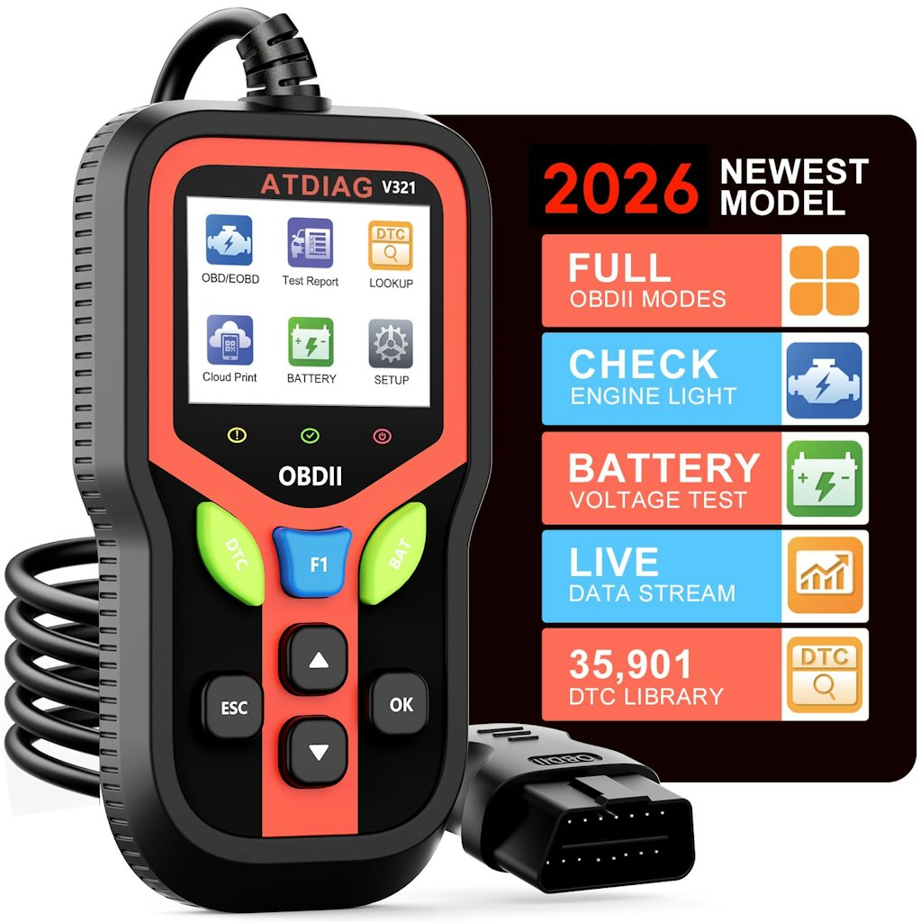 ATDIAG V321 OBD2 Scanner Diagnostic Tool: $24