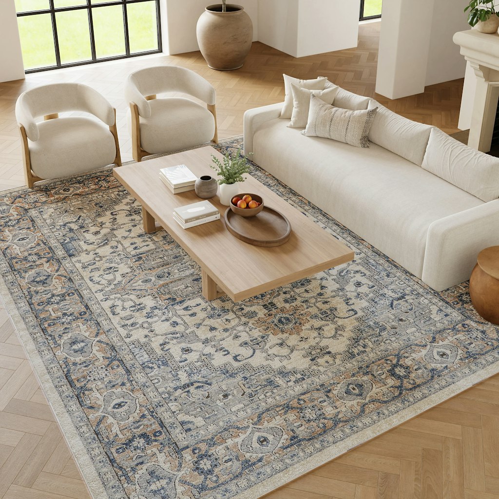 Lark Manor Jurado Oriental 5x7-Foot Area Rug: $96