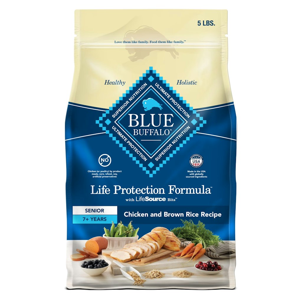 Blue Buffalo Life Protection Formula Senior Chicken & Brown Rice 5-lb. Dry Dog Food: $15 Blue Buffalo Life Protection Formula Senior Chicken & Brown Rice 5-lb. Dry Dog Food: $15