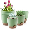 Set of 5 Self-Watering Plant Pots for $17 + free shipping w/ $35