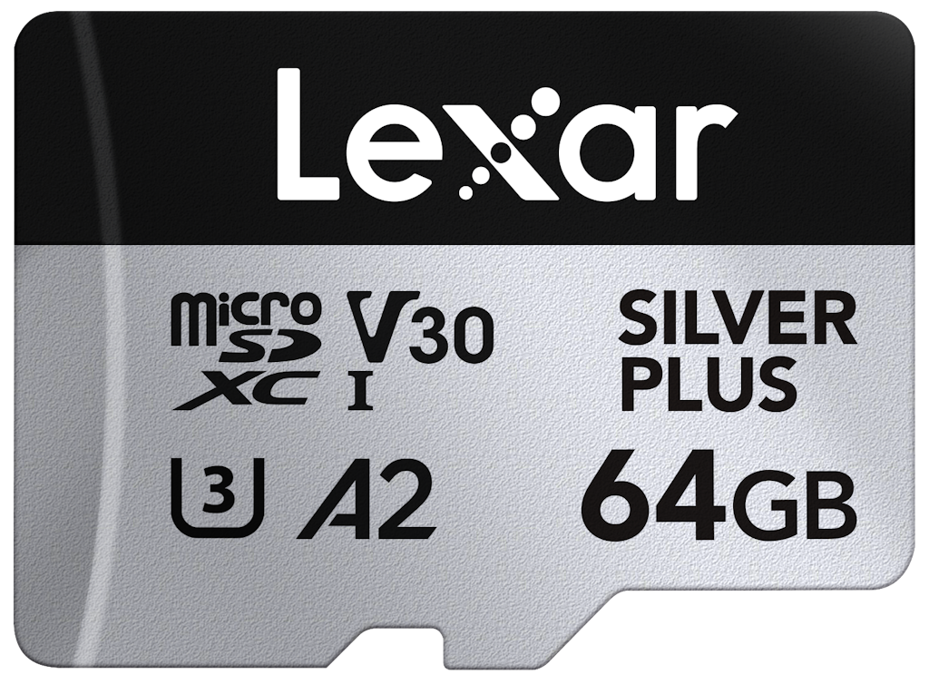 Lexar 64GB Professional SILVER PLUS MicroSDXC Card: $31.99 Lexar 64GB Professional SILVER PLUS MicroSDXC Card: $31.99
