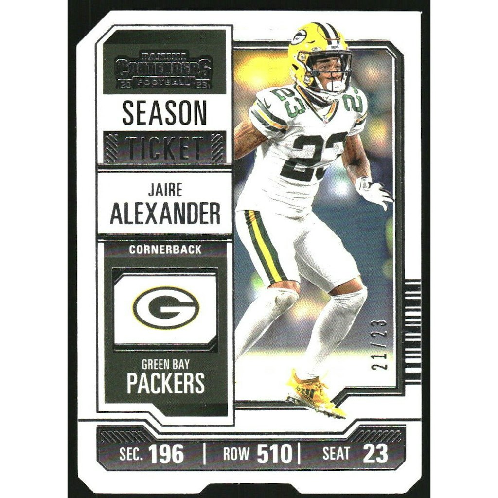 2023 Panini Contenders Jaire Alexander Stub Trading Card: $10.80 2023 Panini Contenders Jaire Alexander Stub Trading Card: $10.80