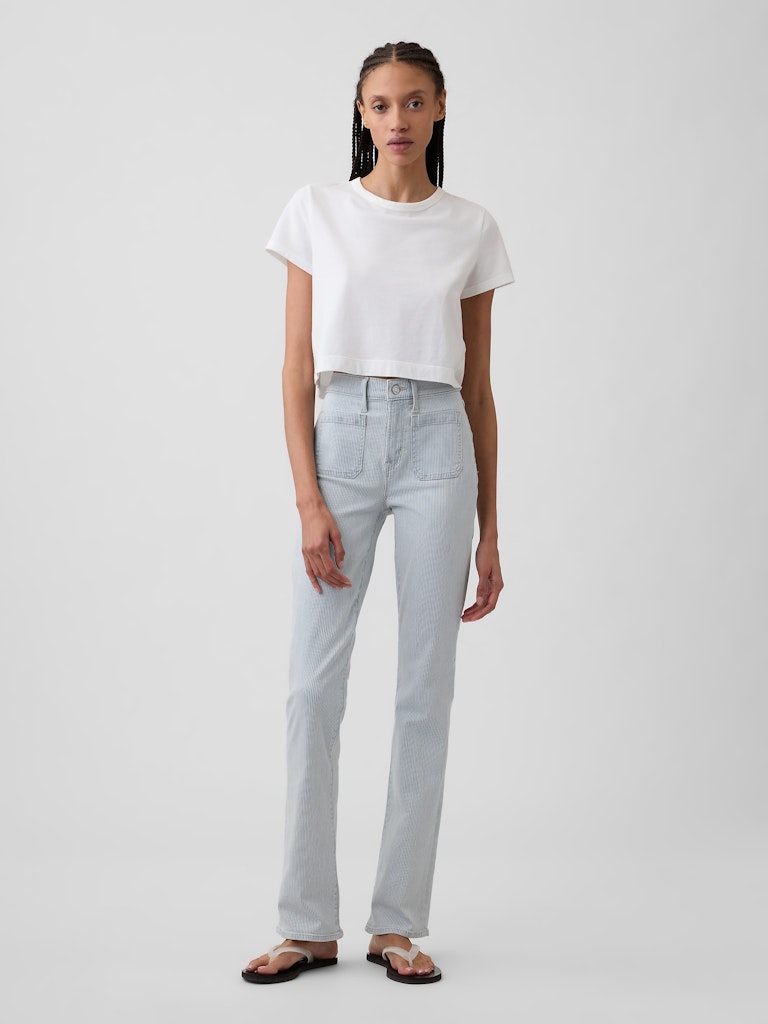 Mid Rise Universal Stripe Baby Boot Jeans: $34.99 Mid Rise Universal Stripe Baby Boot Jeans: $34.99
