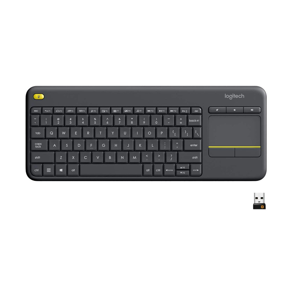 Logitech K400 Plus Wireless Keyboard with Built-in Touchpad: $33.24