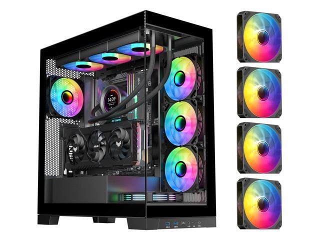 Sama 4503 ATX Mid Tower Gaming PC Case with 4 ARGB Fans: $84.99