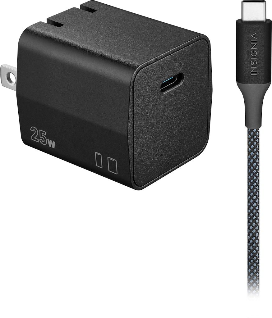 Insignia 25W Compact USB-C Wall Charging Kit: $15.99