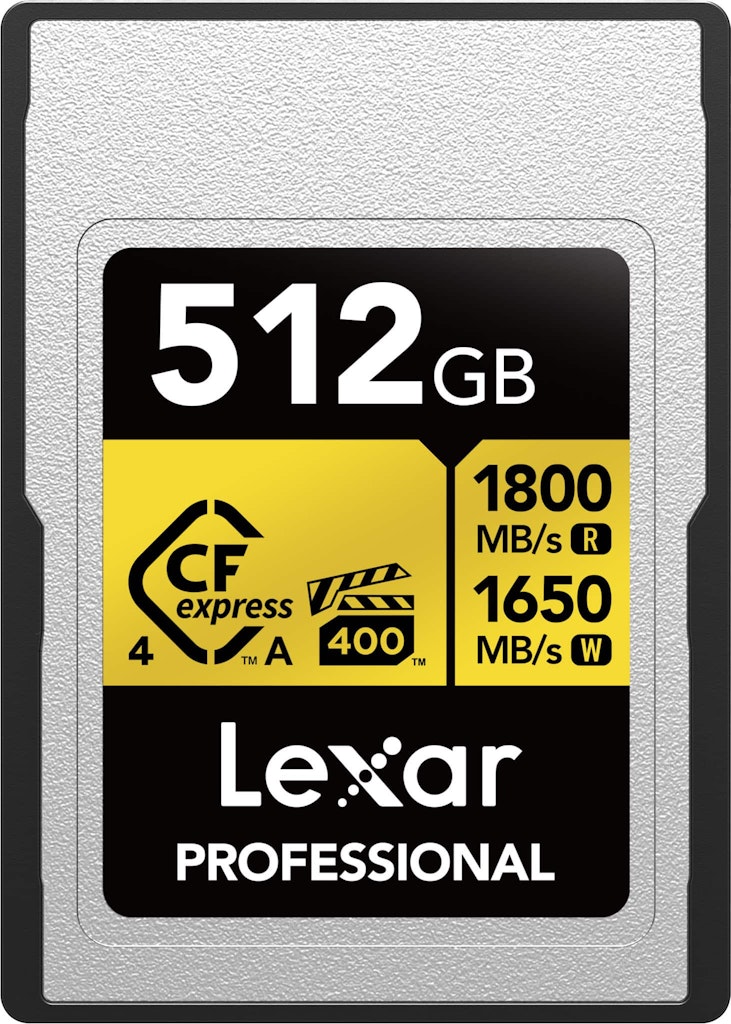 Lexar 512GB Gold CFexpress 4.0 Type A Memory Card: $314.99 Lexar 512GB Gold CFexpress 4.0 Type A Memory Card: $314.99