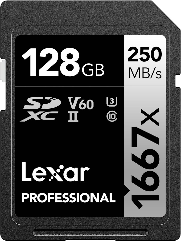 Lexar Professional 1667x 128GB UHS-II SDXC Memory Card: $84.99 Lexar Professional 1667x 128GB UHS-II SDXC Memory Card: $84.99