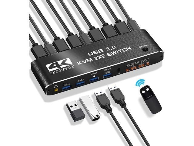 Mindulle 2-Computer 2-Monitor 4K 60Hz USB 3.0 KVM Switch: $192.99 Mindulle 2-Computer 2-Monitor 4K 60Hz USB 3.0 KVM Switch: $192.99