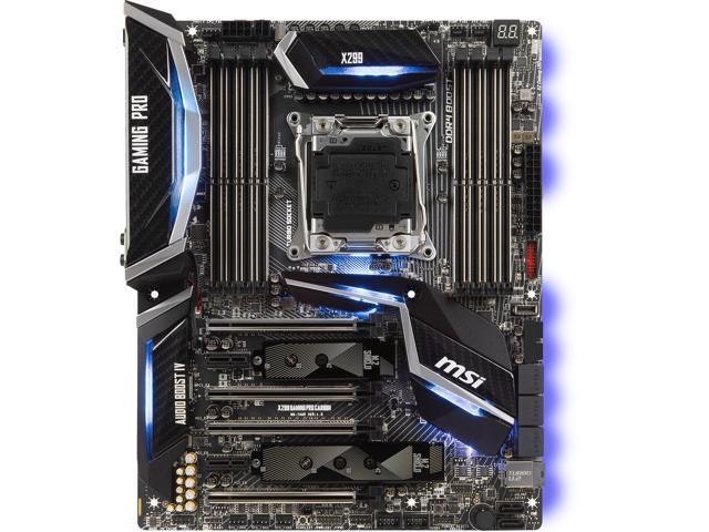 MSI X299 Gaming Pro Carbon ATX Motherboard: $359.99