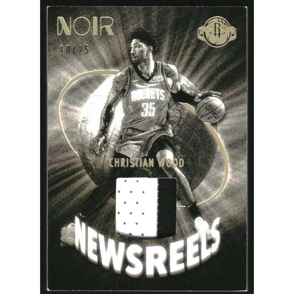 2021-22 Panini Noir Christian Wood Newsreels Prime Jersey Card: $18