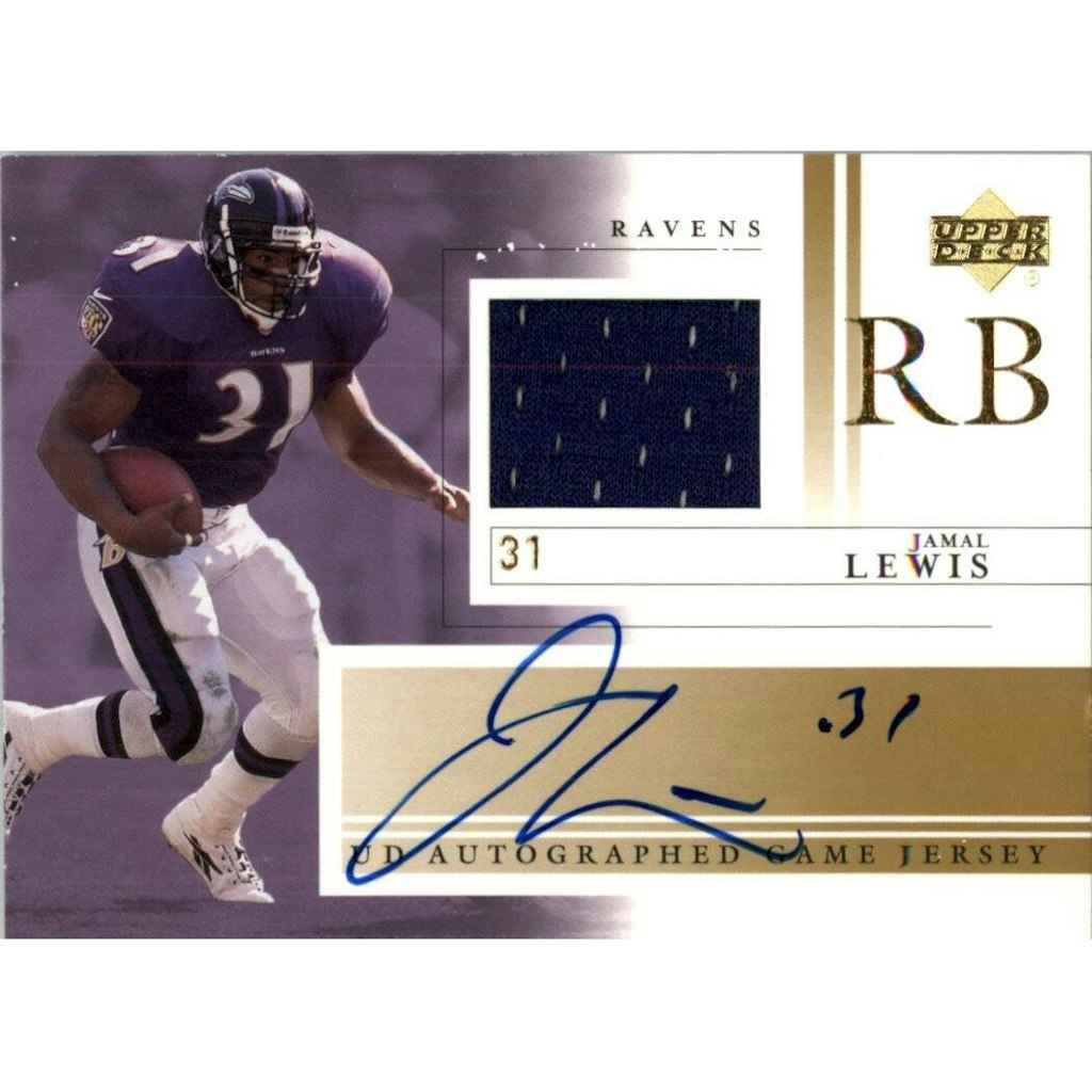2001 Upper Deck Game Jersey Autographs Jamal Lewis: $28
