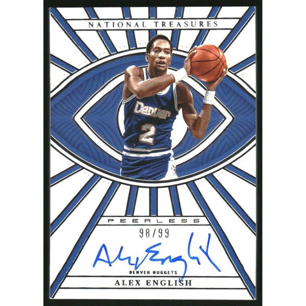 2022-23 Panini National Treasures Alex English Peerless Signatures Card: $27 2022-23 Panini National Treasures Alex English Peerless Signatures Card: $27