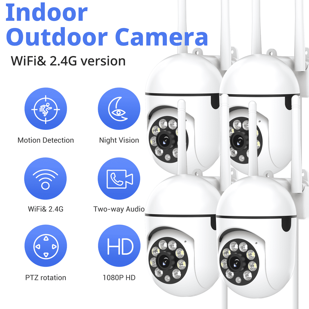 1080p Outdoor Security Camera 4-Pack: $39.68