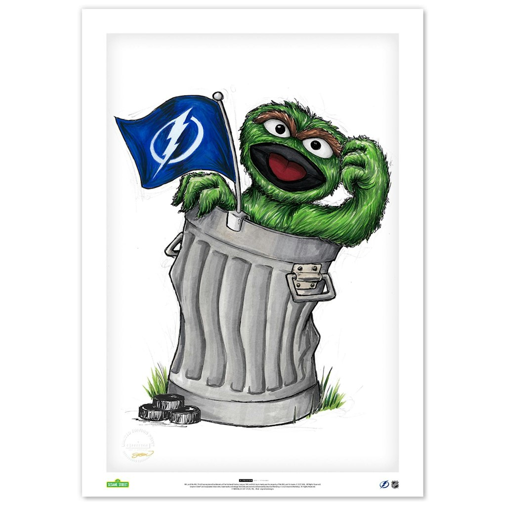 Tampa Bay Lightning Oscar the Grouch 14" x 20" Sesame Street Art Print: $79.99 Tampa Bay Lightning Oscar the Grouch 14" x 20" Sesame Street Art Print: $79.99