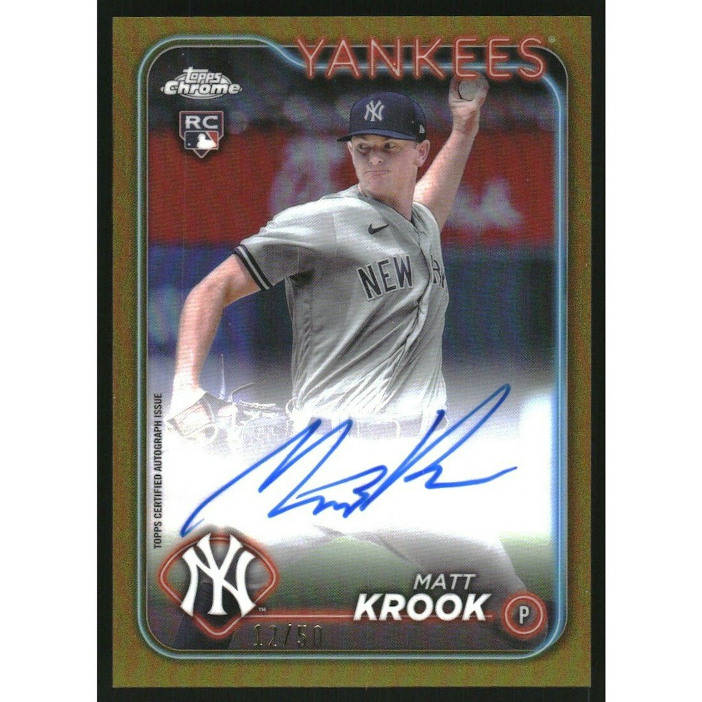 2024 Topps Chrome Matt Krook Rookie Autograph Gold Refractor: $18 2024 Topps Chrome Matt Krook Rookie Autograph Gold Refractor: $18