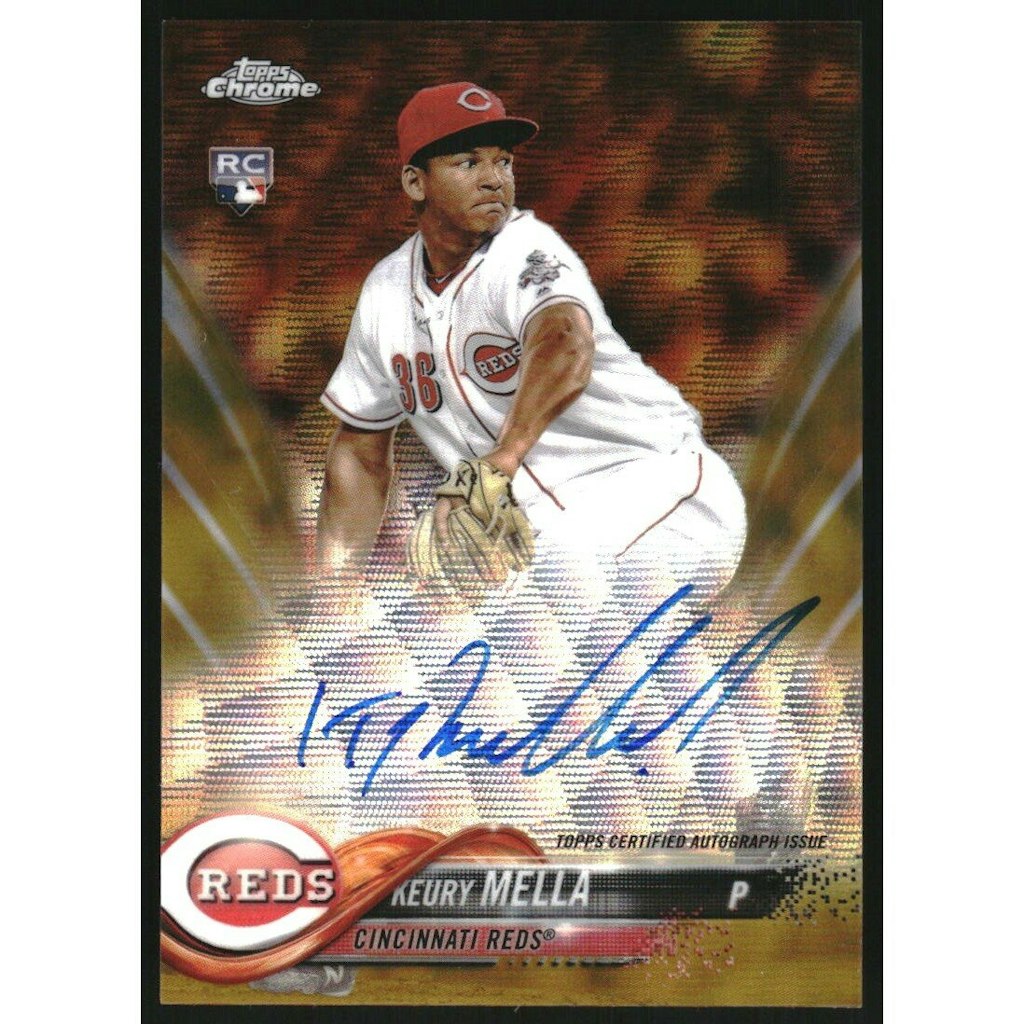 2018 Topps Chrome Keury Mella Rookie Autograph Gold Wave Refractor: $18 2018 Topps Chrome Keury Mella Rookie Autograph Gold Wave Refractor: $18
