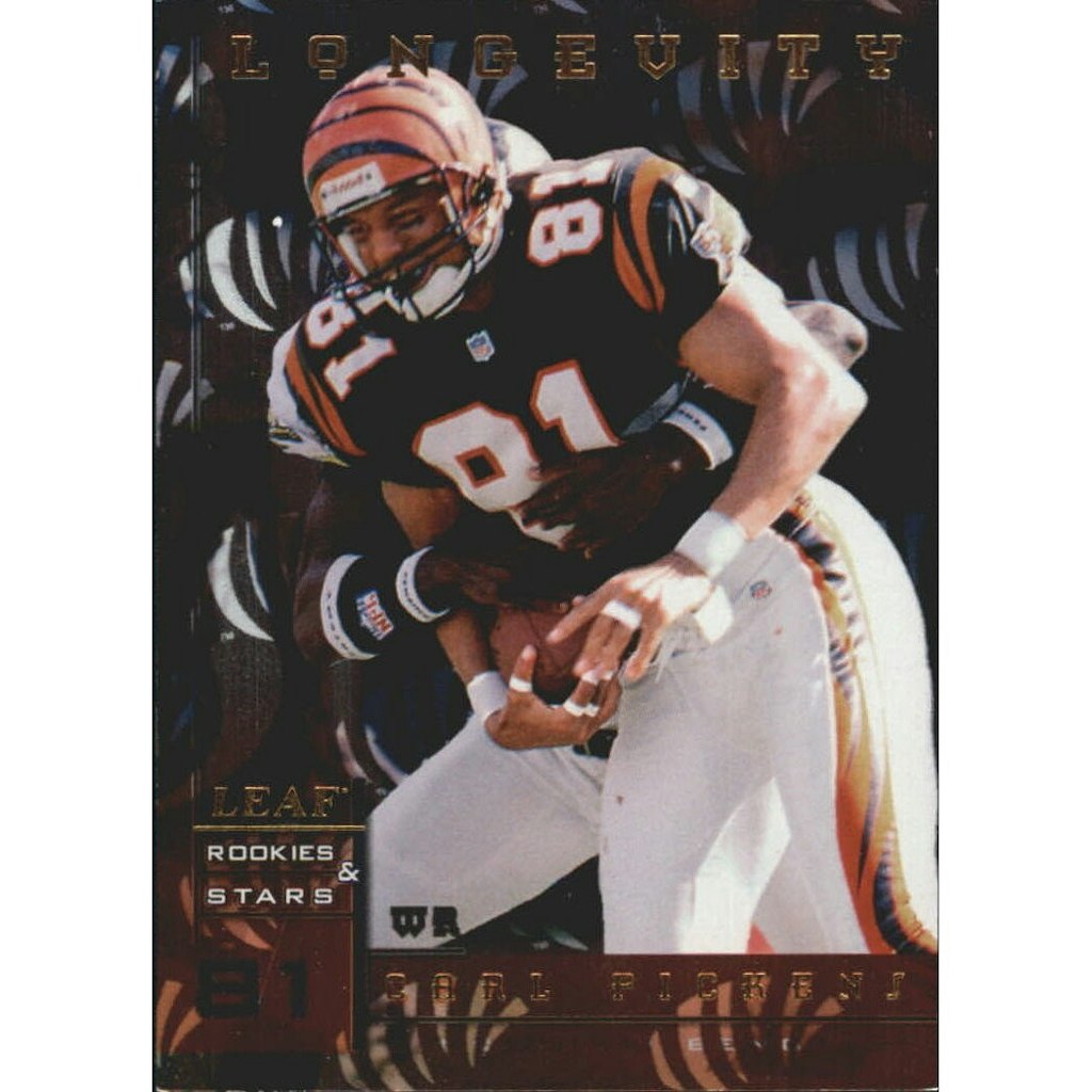 1998 Leaf Rookies and Stars Longevity Carl Pickens #101 Trading Card: $16 1998 Leaf Rookies and Stars Longevity Carl Pickens #101 Trading Card: $16