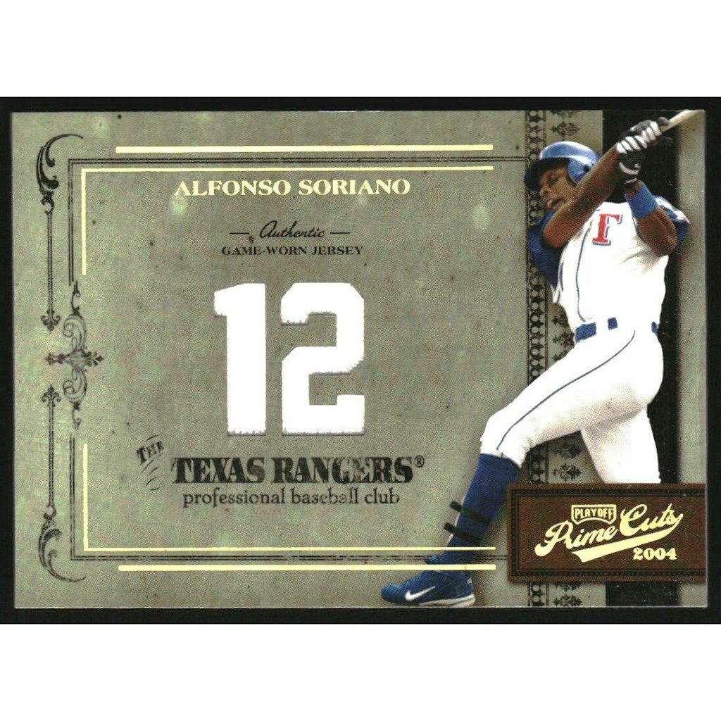 Alfonso Soriano 2004 Prime Cuts Jersey Card 10-Count: $22 Alfonso Soriano 2004 Prime Cuts Jersey Card 10-Count: $22