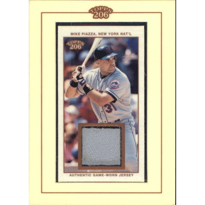 2002 Topps 206 Mike Piazza Jersey Relic Card: $12 2002 Topps 206 Mike Piazza Jersey Relic Card: $12