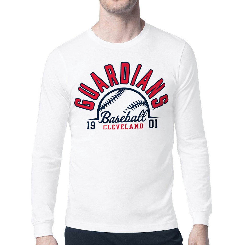 Men's Cleveland Guardians Half Ball Graphic Long Sleeve T-Shirt: $37.49 Men's Cleveland Guardians Half Ball Graphic Long Sleeve T-Shirt: $37.49