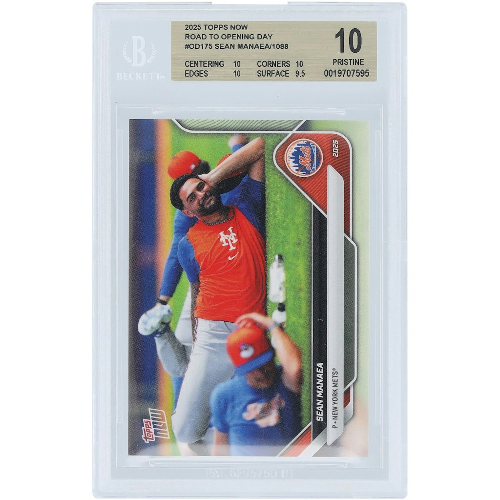 Sean Manaea 2025 Topps Now Road to Opening Day #OD-175 BGS 10 Card: $69.99 Sean Manaea 2025 Topps Now Road to Opening Day #OD-175 BGS 10 Card: $69.99