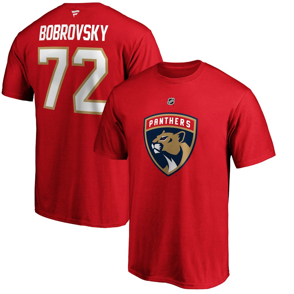 Florida Panthers Sergei Bobrovsky Fanatics Name and Number T-Shirt: $26.24 Florida Panthers Sergei Bobrovsky Fanatics Name and Number T-Shirt: $26.24