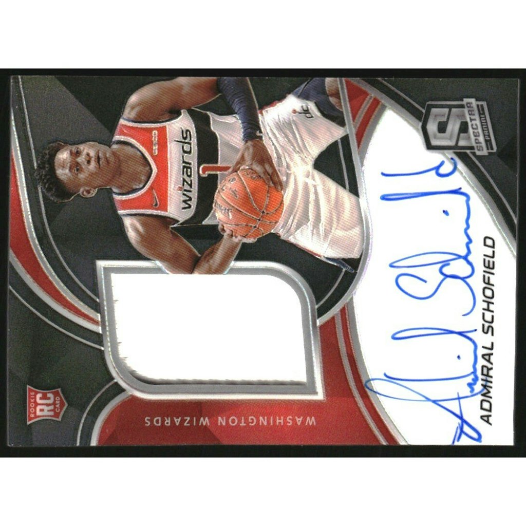 2019-20 Panini Spectra Admiral Schofield Jersey Autograph Card: $15 2019-20 Panini Spectra Admiral Schofield Jersey Autograph Card: $15