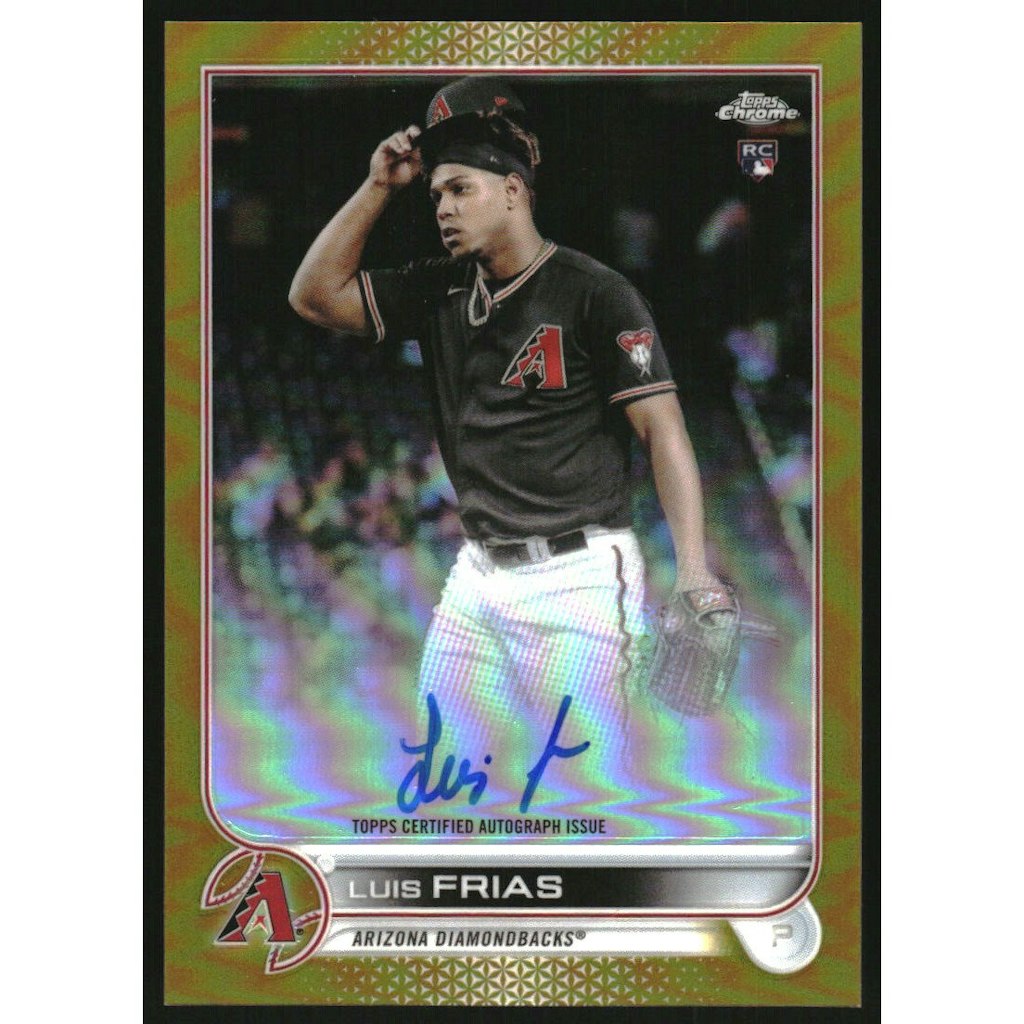 2022 Topps Chrome Luis Frias Gold Refractor Rookie Autograph Card: $18 2022 Topps Chrome Luis Frias Gold Refractor Rookie Autograph Card: $18