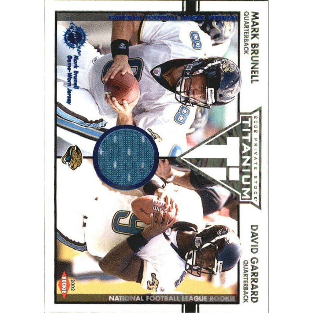 2002 Titanium Blue Mark Brunell and David Garrard Jersey 200-Count: $10 2002 Titanium Blue Mark Brunell and David Garrard Jersey 200-Count: $10