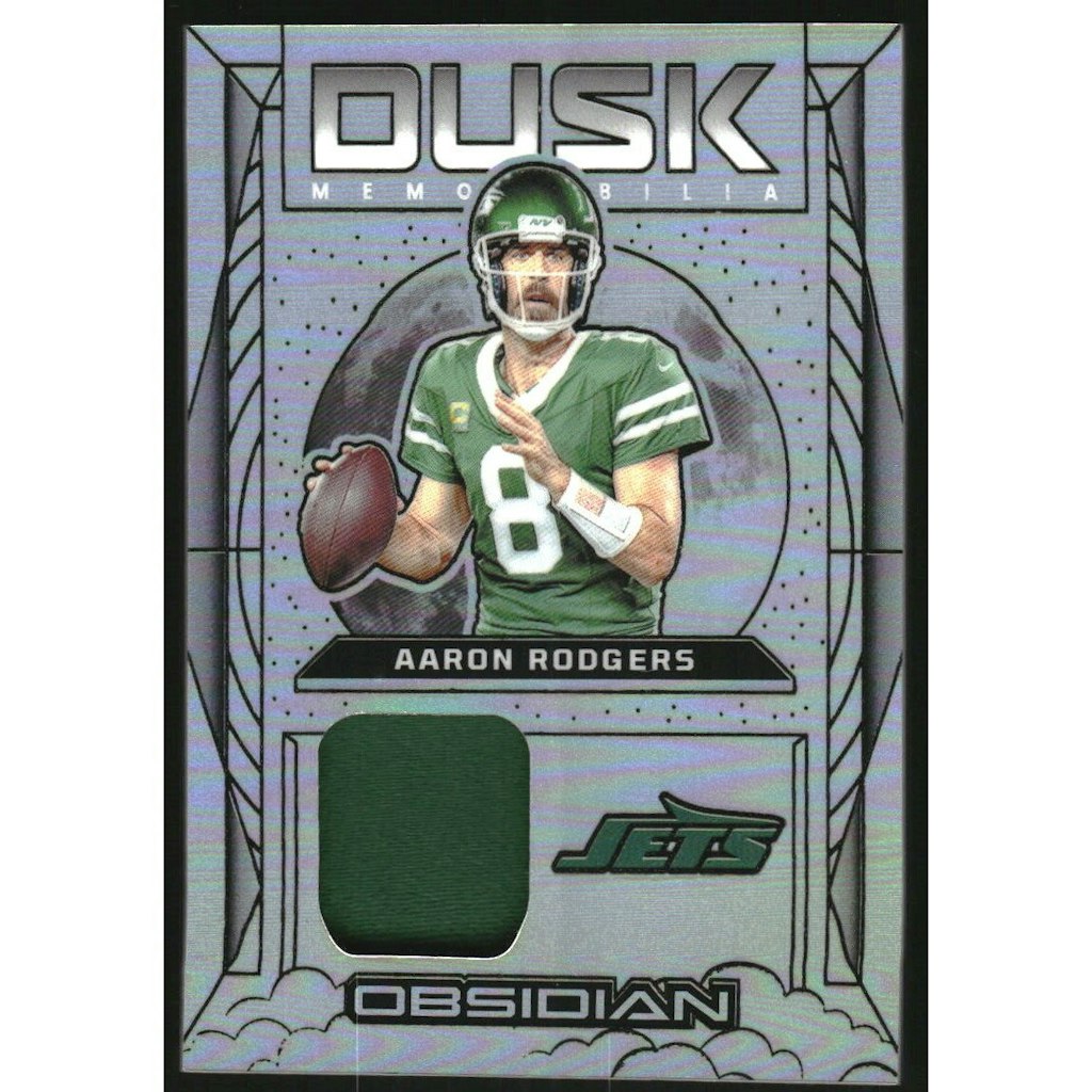 2024 Panini Obsidian Aaron Rodgers Dusk Memorabilia Silver Card: $12 2024 Panini Obsidian Aaron Rodgers Dusk Memorabilia Silver Card: $12