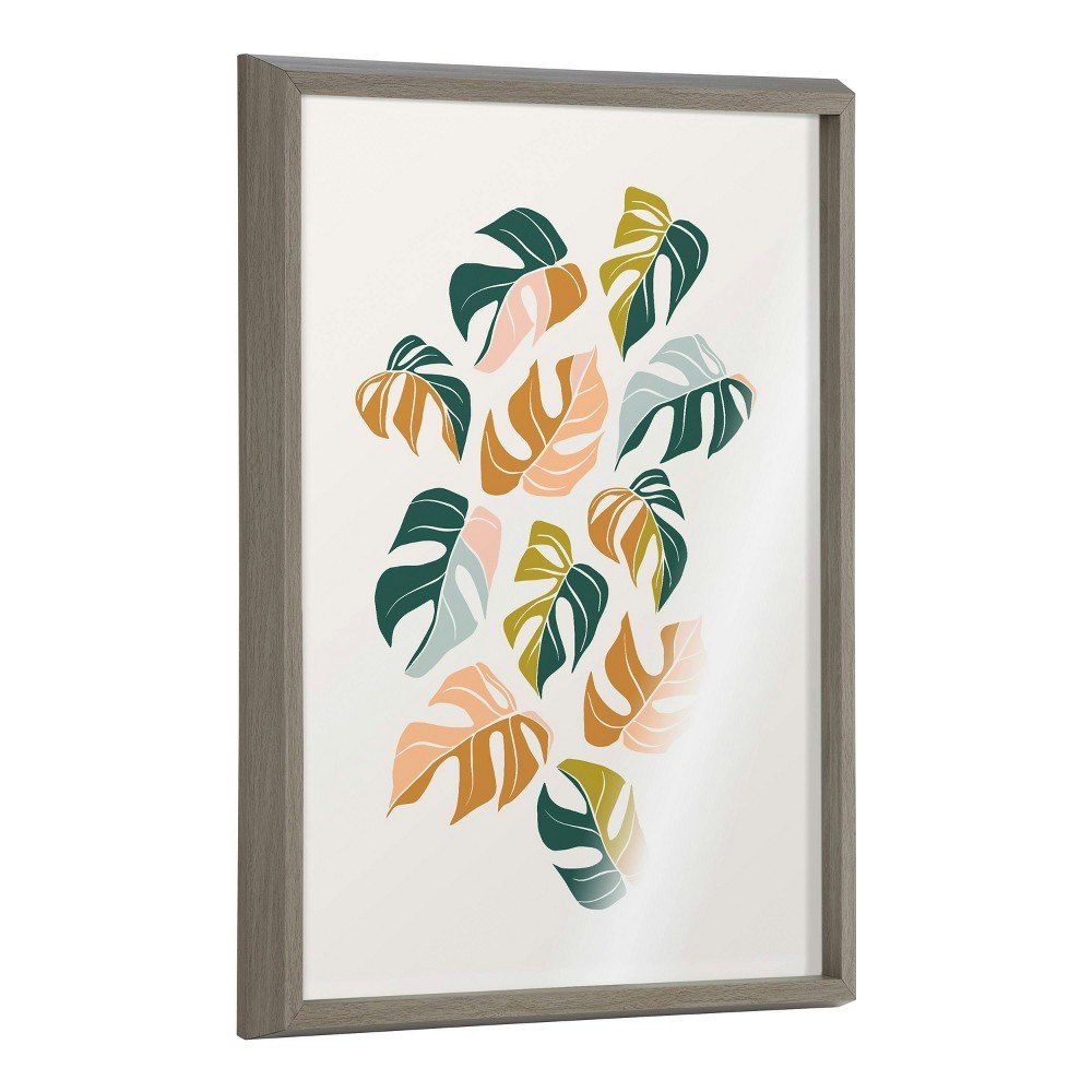 Kate & Laurel 18\" x 24\" Blake Tropical Leaves Framed Glass Wall Art: $64.99 Kate & Laurel 18\" x 24\" Blake Tropical Leaves Framed Glass Wall Art: $64.99