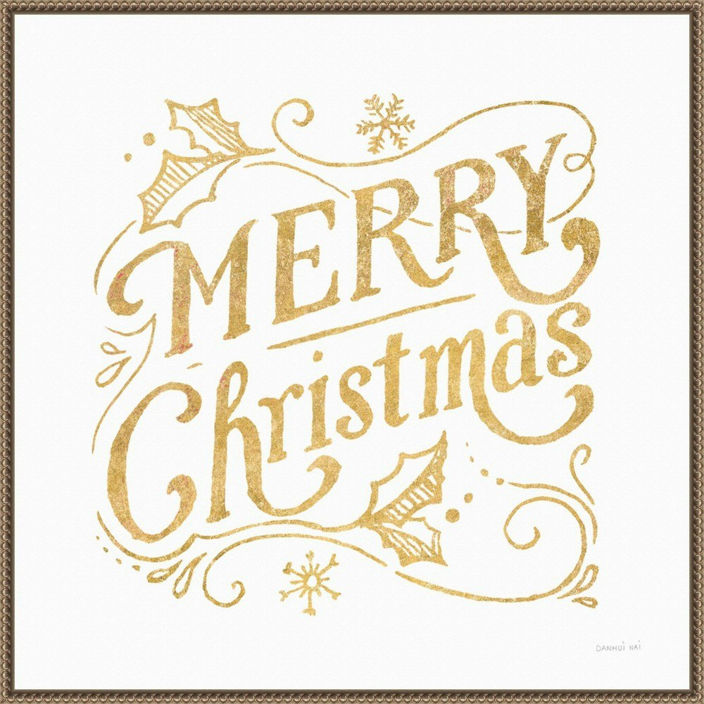 Danhui Nai 30\"x30\" White and Bright Christmas IV Framed Canvas Wall Art: $133.99 Danhui Nai 30\"x30\" White and Bright Christmas IV Framed Canvas Wall Art: $133.99