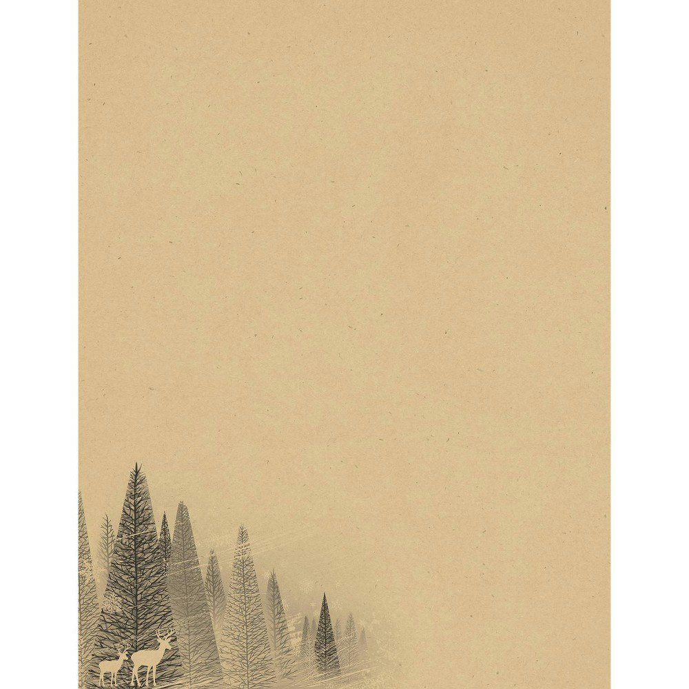 Winter Forest Kraft Letterhead 40-Sheet Pack: $9.99 Winter Forest Kraft Letterhead 40-Sheet Pack: $9.99