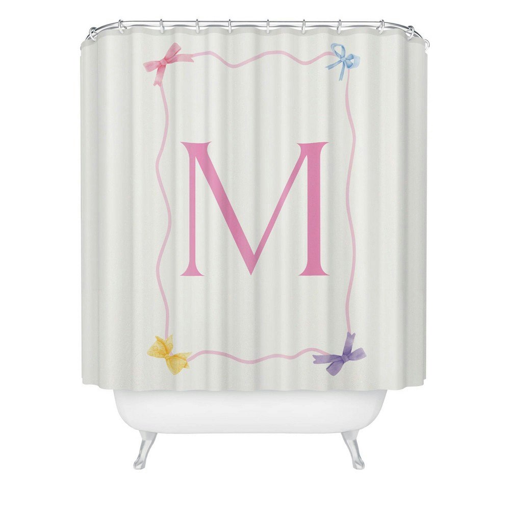 Deny Designs April Lane Simple Bow Monogram M Shower Curtain: $69.99 Deny Designs April Lane Simple Bow Monogram M Shower Curtain: $69.99