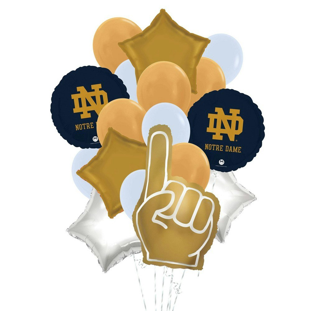 Mayflower Notre Dame Graduation Foil Balloon Bouquet 17-Piece Set: $22.99 Mayflower Notre Dame Graduation Foil Balloon Bouquet 17-Piece Set: $22.99