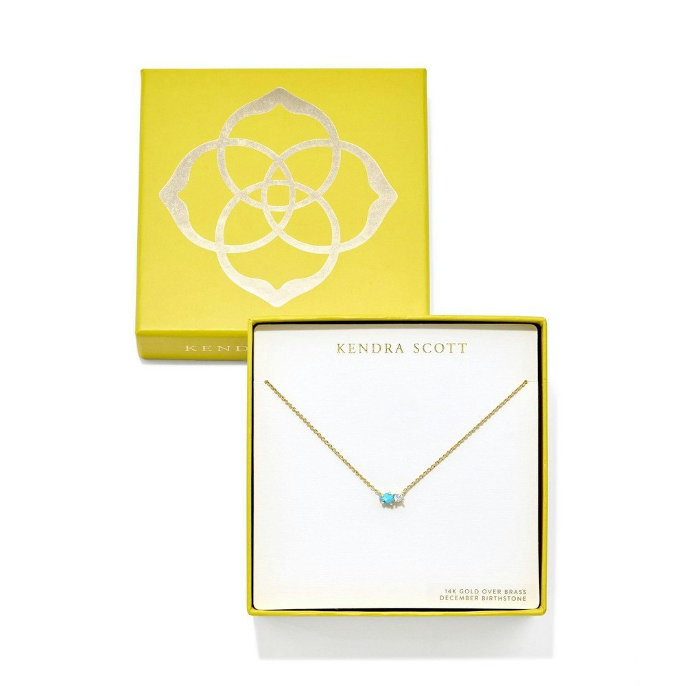 Kendra Scott Jensen Turquoise Magnesite Birthstone Pendant Necklace: $48 Kendra Scott Jensen Turquoise Magnesite Birthstone Pendant Necklace: $48