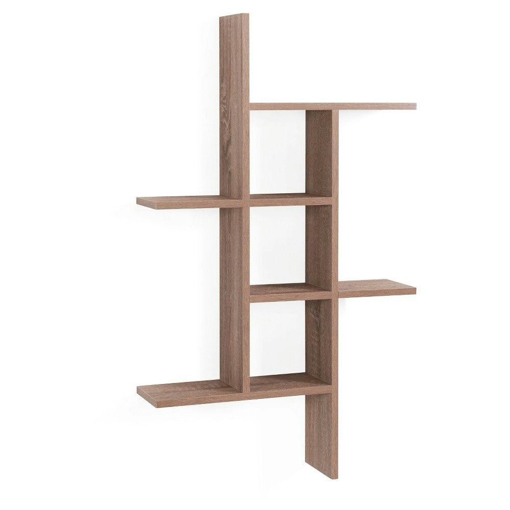 Danya B. 40\" x 24\" Weathered Oak Cantilever Wall Shelf: $48.99 Danya B. 40\" x 24\" Weathered Oak Cantilever Wall Shelf: $48.99