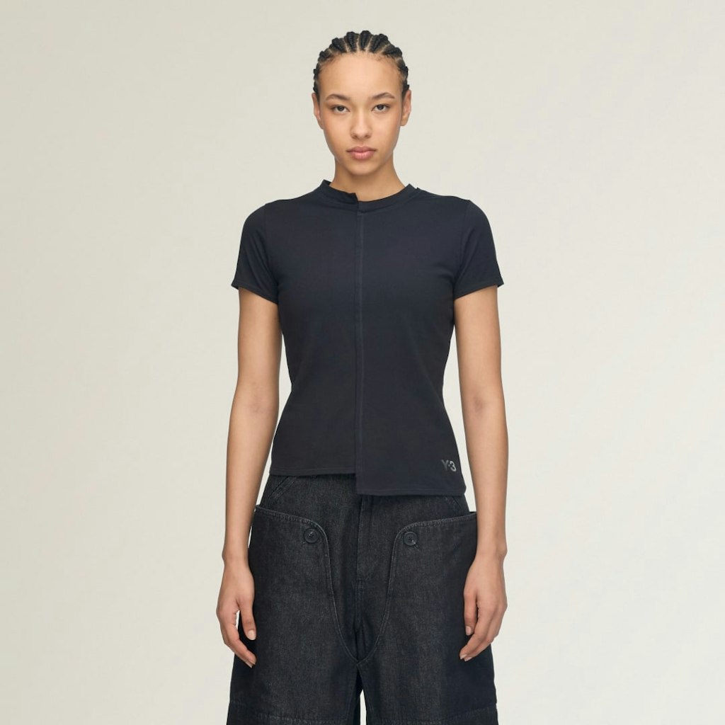Y-3 Fitted Short Sleeve Tee: $120