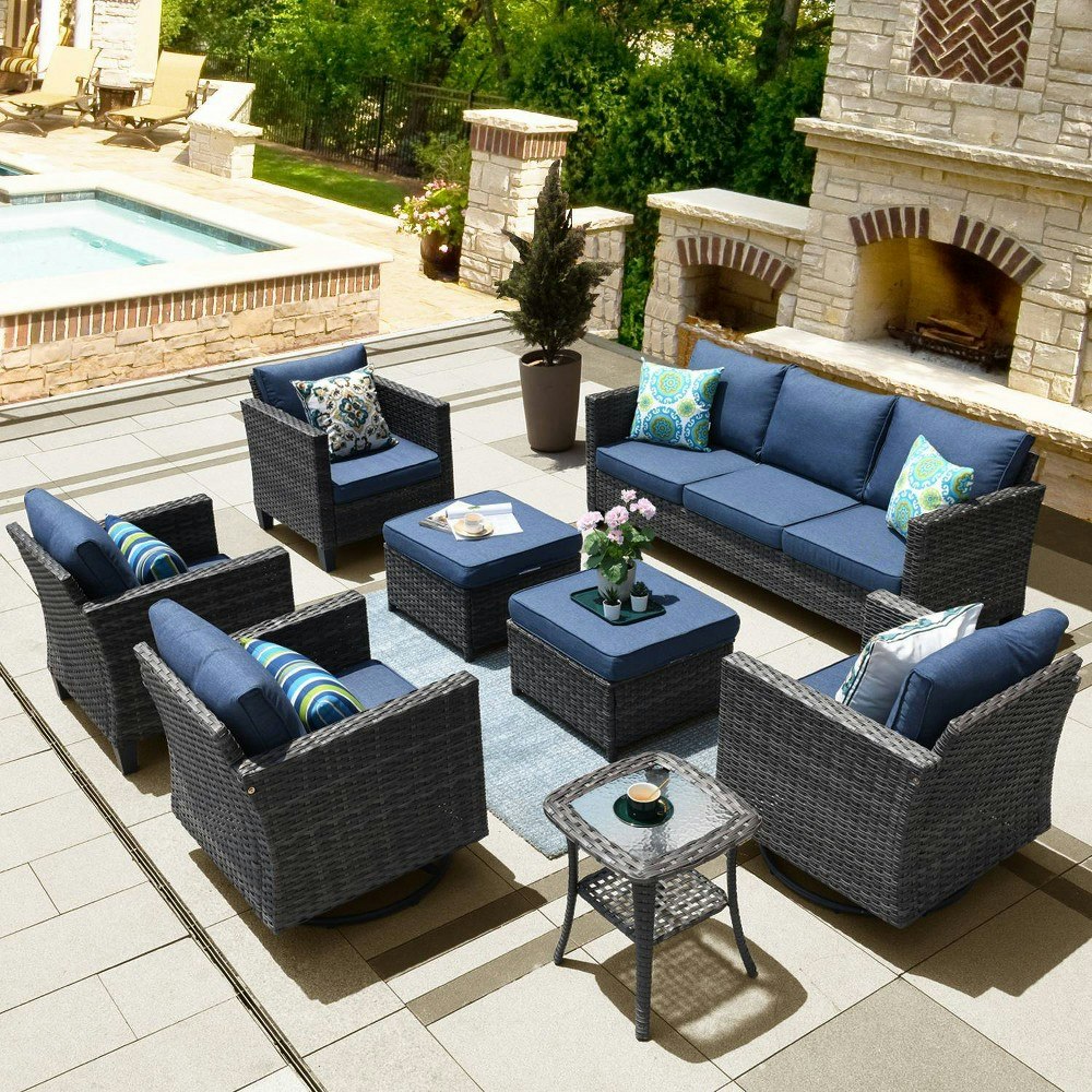 Ovios Tampa 8-Piece Wicker Outdoor Patio Furniture Set: $1,599.99