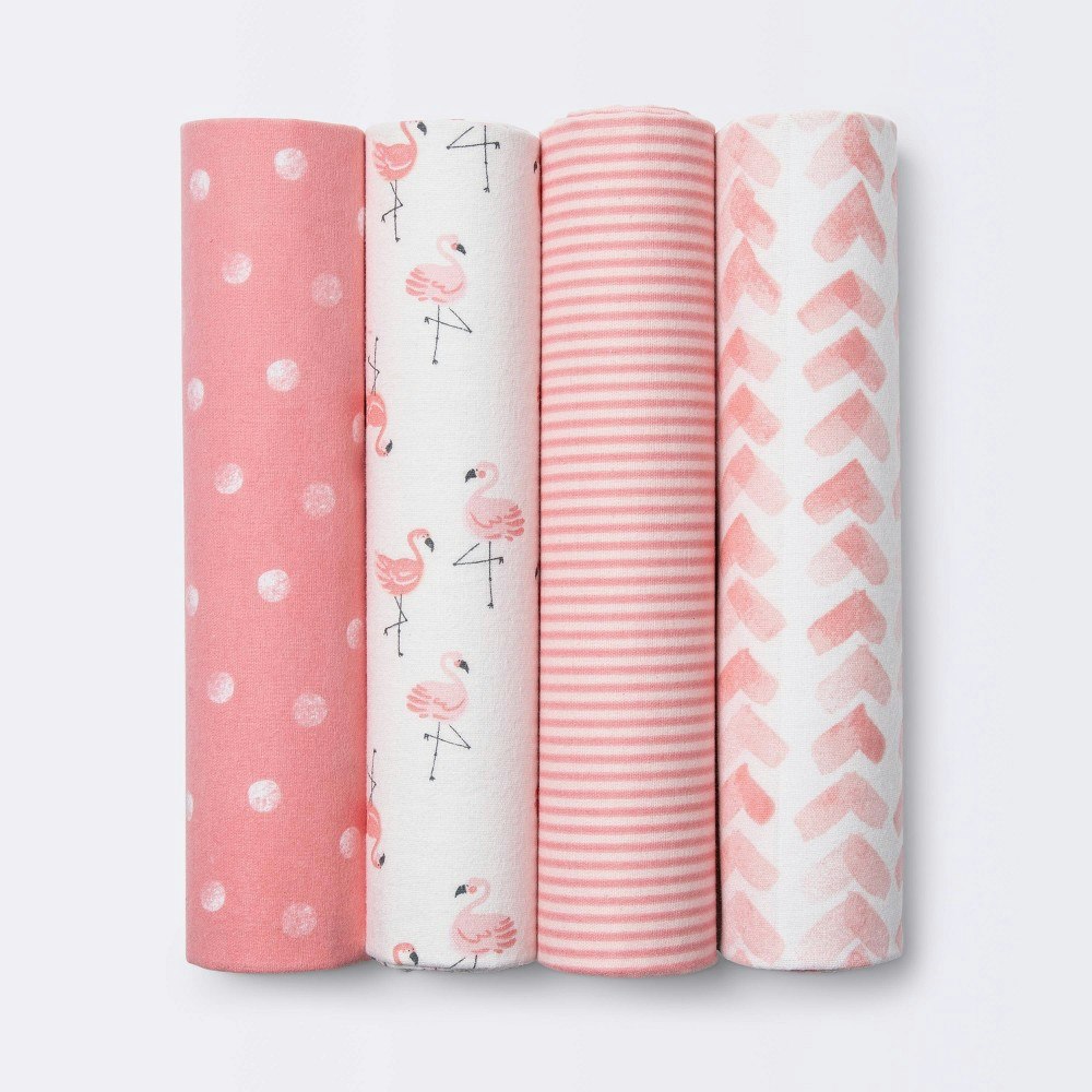 Cloud Island 30" x 30" Flannel Baby Blanket 4-Pack: $9.99 Cloud Island 30" x 30" Flannel Baby Blanket 4-Pack: $9.99