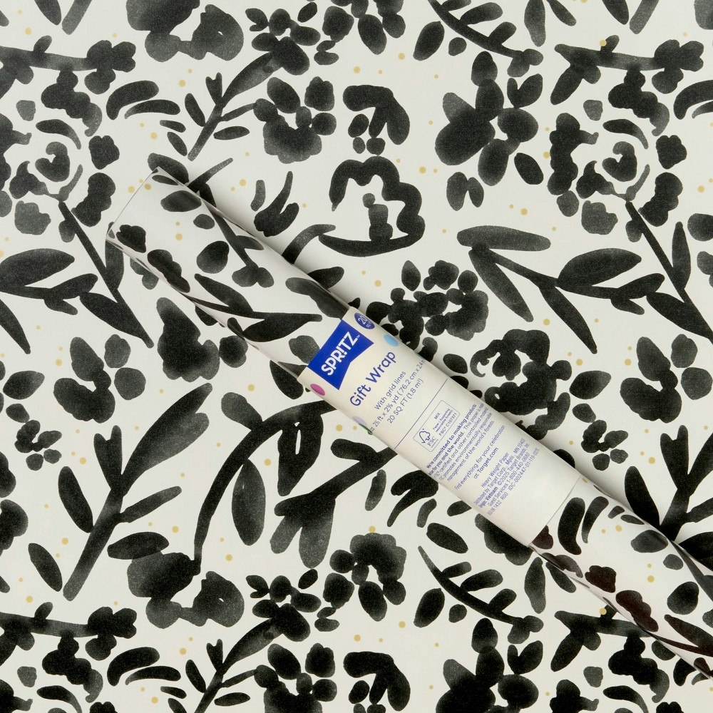 Spritz 96\" x 30\" Watercolor Floral Gift Wrapping Paper: $5.50 Spritz 96\" x 30\" Watercolor Floral Gift Wrapping Paper: $5.50