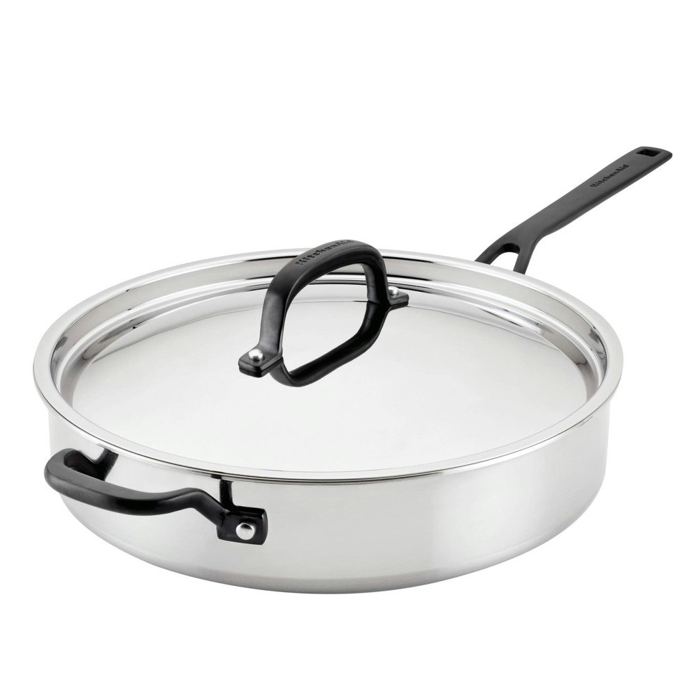 KitchenAid 5-Quart 5-Ply Stainless Steel Saute Pan with Lid: $249.99